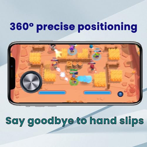Game Joystick Mobile Phone Joystick para Celular Game Control Mini Controller Touch Screen Joypad for iPad iPhone Android Mobile Tablet Smart Phone, Black