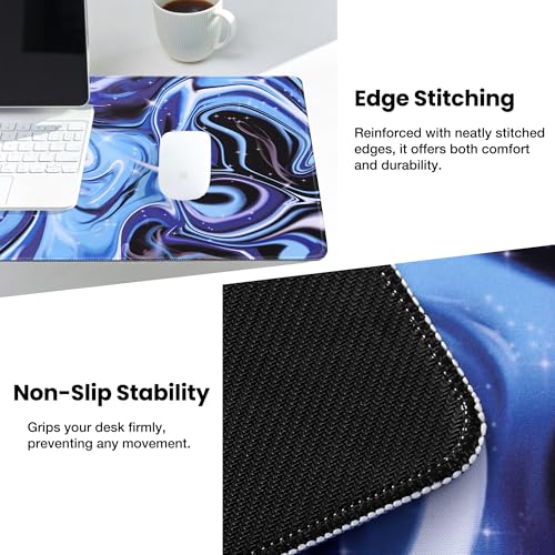 ALOANES Waterproof Gaming Mousepad Large Mouse Mat Non-Slip Rubber Base | Desk pad Keyboard Desk Mat for Computer, Office Home, Fluid Mat XL(31.50"x11.81"x0.12") - color: Fluid, size: 31.5L x 11.8W inches