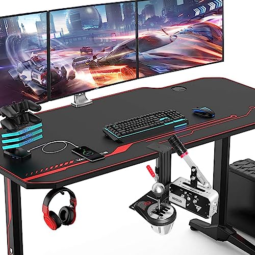 Racing Sim Shifter & Handbrake Desk Mount Clamp Compatible with Logitech G Driving Force, Thrustmaster TH8A, TH8S, TSSH, USB Handbrake (14/16/64 Bit) & G29/920/923, T248/300/500 Wheels (ONLY Clamp)