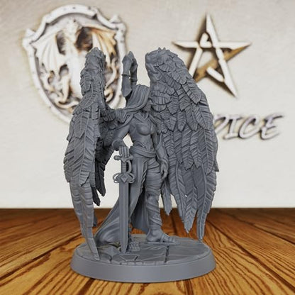AUSPDICE Dungeons and Dragons Celestial Guardian Miniature,Unpainted DND Minis, Tabletop RPG Game Fantasy Figure, Perfect RPG Gift for Role Playing Gamers & Divine Lore Enthusiasts- AS387