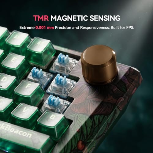DarkBeacon Devil Breaker TMR One Handed Gaming Keyboard, Hall Effect Magnetic Switches, Rapid Trigger, 8K Polling, Custom Actuation 0.01-3.5 mm, 30 Programmable Keys with Knod, RGB, Wired, for PC Mac