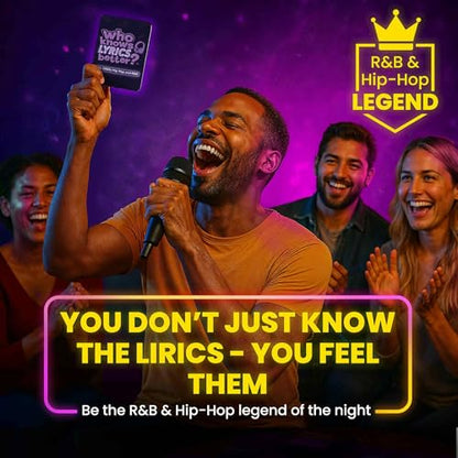 Quokka Party Games for Adults and Families - Ultimate Trivia Music Games | Who Knows Lyrics Better 500+ Lyric Challenges – 90s and 2000s Hip-Hop and R&B Edition – Fun Karaoke and Party Game Night - color: Lyrics Rnb