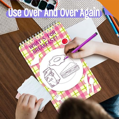 SpriteGru 31 Dry Erase Activities Book, Reusable & Erasable Game Pad, Explore and Find, Maze Matching TIC-TAC-Toe Dot to Dot Educational On the Go Toy and Learning Tool for Road Trip Airplane Travel - style: Comprehensive Games