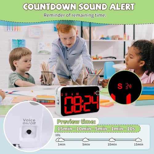 PERSUPER Kitchen Digital Timer, Count Down Up, Rechargeable, Vibration Mode | Adjustable Volume and Brightness LED Display, Time Management Cook, Desk, Kids Adults Study Teaching, Kitchen Gadgets Red-1 - color: Red-1