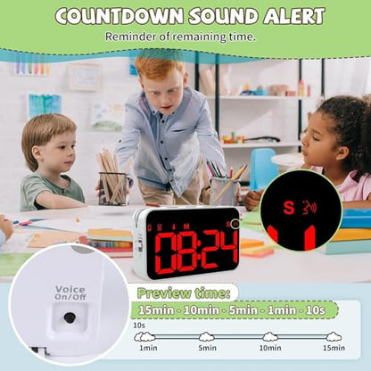 PERSUPER Kitchen Digital Timer, Count Down Up, Rechargeable, Vibration Mode | Adjustable Volume and Brightness LED Display, Time Management Cook, Desk, Kids Adults Study Teaching, Kitchen Gadgets Red-1 - color: Red-1