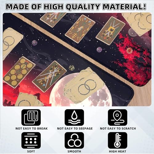 MTG Playmats with Stitched Edges, 24 x 14 inches TCG Play Mat for MTG Trading Card Game Playmats Smooth Surface Battle Game Rubber Collection - color: Playmat 3 No Zones