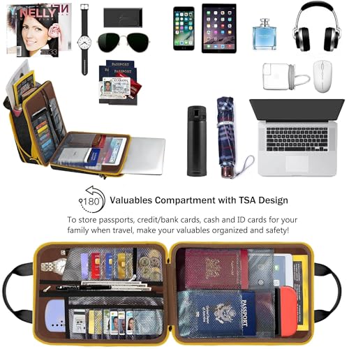 ZINZ Laptop Shoulder Bag 12.3-13 inch Case Sleeve, Expandable Handbag with Valuables Compartment Compatible with MacBook Air/Pro/Neo 13", iPad 12.9"/13"/11", Shockproof,Black-Yellow edge - color: Black-yellow Edge