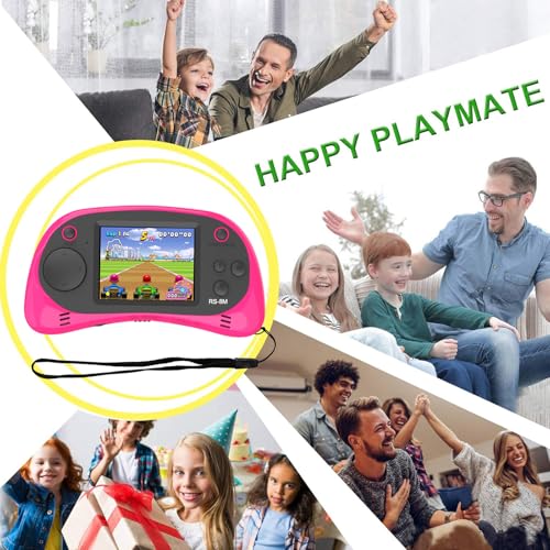 Kids Handheld Portable Video Game Player with 200 Games - 16 Bit 2.5 Inch IPS Screen Mini Retro Electronic Machine for Boys Girls - style: Pink