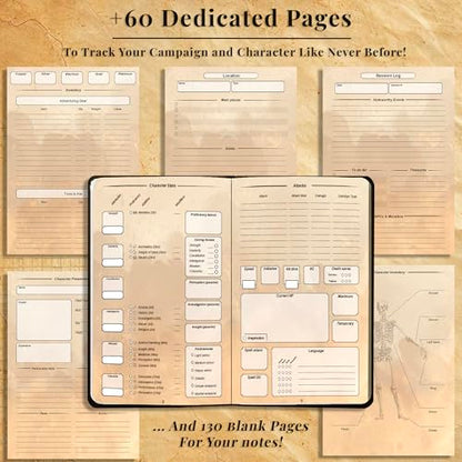 First Reign DnD Journal | Character Sheet, Campaign Tracker | 150+ Stickers | 200-page D&D notebook with 3D dragon embossed hardcover | Adventure log, DnD gifts, accessories & items for players and DMs