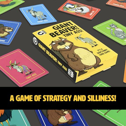 Ginger Fox: Giant Beaver Tiny Ass - Adult Party Card Game, Top Trump Your Opponents for The Win, It’s Dam Funny, Animals & Nature, Ages 16+, 3+ Player - style: Giant Beaver