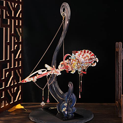 MU 3D Ginkgo Hairpin in SwordAdult Jigsaw Metal Puzzle Model Kits Building DIY Birthday Gift - color: Gingko
