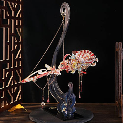 MU 3D Ginkgo Hairpin in SwordAdult Jigsaw Metal Puzzle Model Kits Building DIY Birthday Gift - color: Gingko