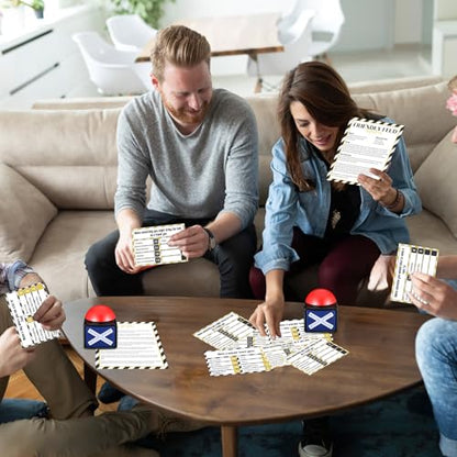 Syhood New Year Friendly Feud Card Game with 2 Answer Buzzers, New Years Eve Family Trivia Quiz Game Night, Fun Party Activities for Adults, Office, Classroom, Large Group and Team Building - style: New Year