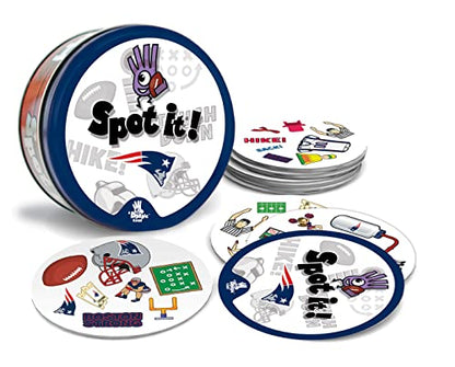 Masterpieces Officially Licensed NFL New England Patriots Spot It Game for Kids and Adults - style: New England Patriots