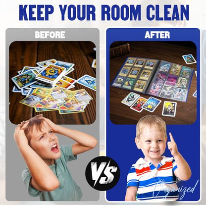 Card Binder 9-Pockets,Trading Card Binder,20 Pages, 360 Card Capacity Collection Binder, Card Folder for MTG, TCG, Game Cards & Sports Cards(Dark Blue) - color: Dark blue