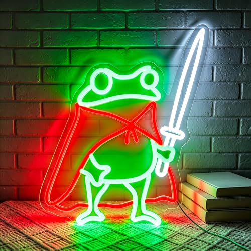 Frog Neon Sign Cute Neon Signs for Wall Decor Green Red Neon LED Sign for Man Cave Room Home Party Birthday Bar Signs - USB Powered - color: Frog