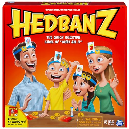 Hedbanz, Quick Question Picture Guessing Family Game for Game Night Headbands Board Game, for Adults and Kids Ages 7 and Up (Edition May Vary) - style: Older Edition May Vary Hedbanz