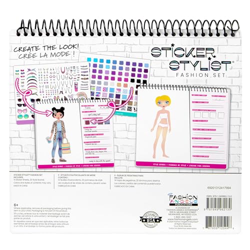 Fashion Angels Designer Kit for Girls | Fashion Activity Sticker Book with 700+ Stickers, Road Trip Essentials, Ideal for Kids Ages 6+ - style: Fashion Design