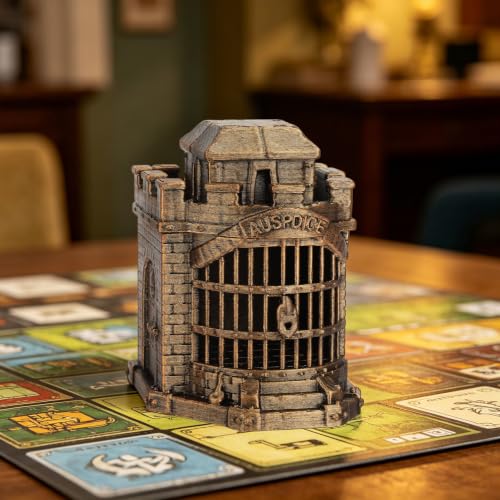 Dice Prison DND Dice Jail Tabletop Dice Organizer Gaming Table Decor AF1226B | Hand-Painted Bronze Color RPG Accessory,Fantasy Gifts and Miniatures Prop for Tabletop RPG Game & Role Playing Games - color: Af1226b Dice Jail Bronze
