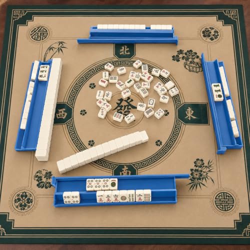 4‑Pack Travel Mahjong Tile Racks – Mini Mahjong Case Holders for Compact Tile Sets, Portable Mahjong Accessory Se (Yellow) - color: Yellow