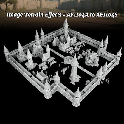 RPG Terrain TTRPG Gothic Sky-Bridge - 25mm Scale Unpainted Twin Spires with Connective Archway, Massive Stone Tower Scenery for Dungeons and Dragons & Wargame - City Building 4 (AF1104 J) - color: Af1104 J City Building 4