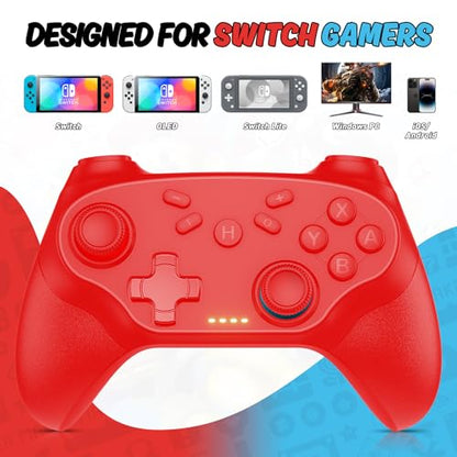 Nonbliep Compatible with Switch 2/Switch/Lite/OLED, Programming Wireless Pro Controller - color: black