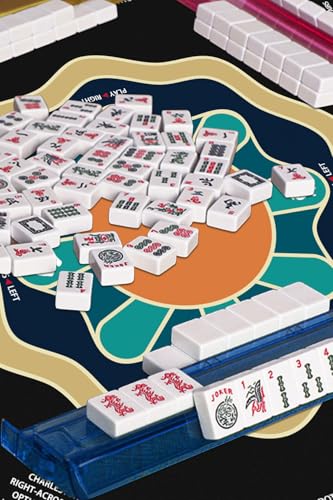 Mahjong Mat with Rule, 31.5x31.5Inch American Mahjongg Table Mat (Black) | Anti-Wrinkle&Foldable Neoprene Mahjongg Travel Mat for Table with Learning Rule, Anti-Slip Noise Reduction Includes Carry Bag - color: Black-