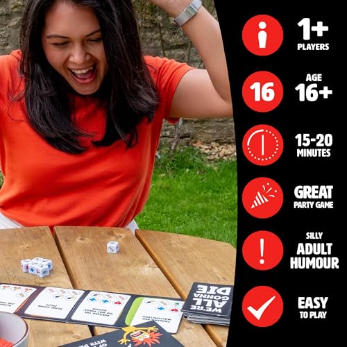 Ginger Fox: We're All Gonna Die - Hilarious Adult Party Game, The Co-Operative Card Game of Dicing with Death, NSFW Silly Humor, Ages 16+, 1+ Player - style: We're All Gonna Die