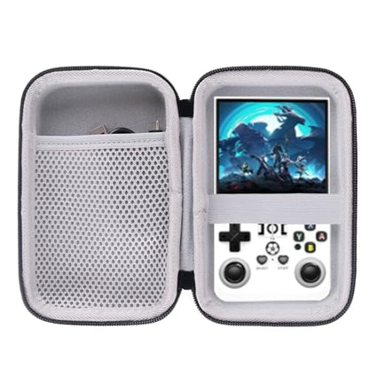 WERJIA Hard Case Compatible with RG34XX/R36MAX Retro Handheld Game Console (Grey) - color: Grey