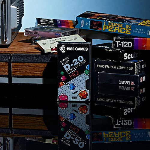 Sharp Edge DND Dice Set – Plasmic Punch Polyhedral Dice in Retro VHS Box – TTRPG Dice Set – Tabletop RPG Accessory (Set of 7) - style: Plasmic Punch
