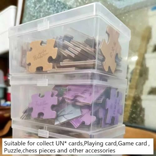 4PCS Plastic Game Card Storage Box, Card Case for UNO Cards, playing card box, High Capacity Playing Card Case (NO Cards)