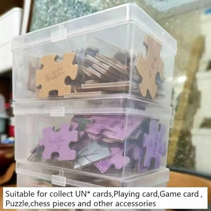 4PCS Plastic Game Card Storage Box, Card Case for UNO Cards, playing card box, High Capacity Playing Card Case (NO Cards)