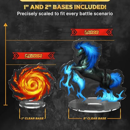Skinny Minis Magic Spell Effects Set, 16 Flat Minis for Fantasy Tabletop Gaming, DND Compatible, 2D Magic Effects Miniatures, 5e & Pathfinder Minis, TTRPG Accessories