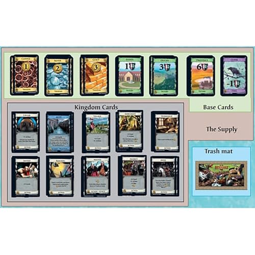 Rio Grande Games Dominion Base Cards Set - 250 Victory, Treasure & Curse Cards, Updated Graphics
