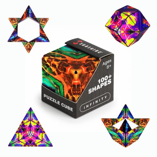 Shashibo DODECA Magnetic Puzzle Cube, Sensory Fidget Toy for Adults & Kids, Stress Relief Fidget Toy for All Ages, Cool Fidget Toys for Desk, Shape Shifting Box, 100+ Possible Shapes - color: Infinity, size: DODECA
