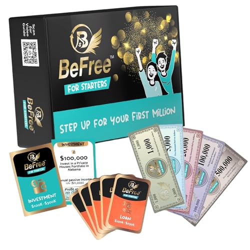 BeFree for Starters – Financial Literacy Card Game | Learn to Earn Money, Invest & Manage Cash Flow | Educational Family Strategy Game for Teens & Adults