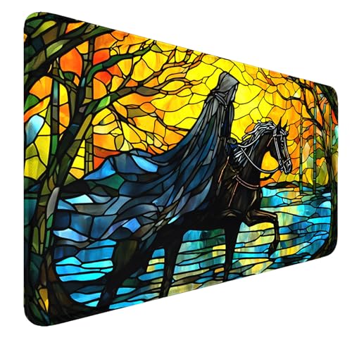 MTG MATS, 24" x 14" TCG DND Playmats Stitched Edges for Trading Card Smooth Rubber Surface Anti-Slip Mouse Pad with Storage Bag Thickened 3mm for Magic Playmat Gaming Mat - color: Black Robe, size: Playmat Without Zones