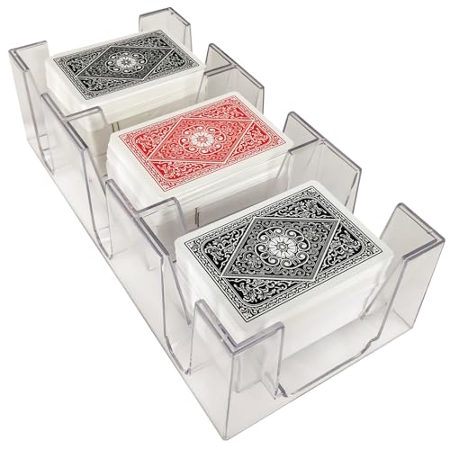 Yuanhe 9 Deck Clear Canasta Playing Card Tray - style: 9 Deck
