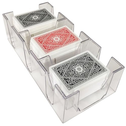 Yuanhe 9 Deck Clear Canasta Playing Card Tray - style: 9 Deck