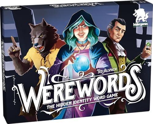 Bezier Games Werewords | Fast 5-Minute Word-Guessing Social Deduction and Bluffing Family Game | Hidden Roles and Voting | 4-10 Players