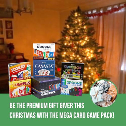 Regal Games Fun Card Games Set for Adults - Canasta, Spoons and a Spork, Garbage Monsters, ScorZo, The Goodge Rules, and Banapples Decks - Fun & Travel Playing Cards for Family Game Night - size: All 6 Games
