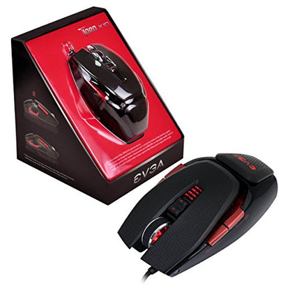 EVGA TORQ X10 901-X1-1103-KR Wired Laser Gaming Mouse Customizable/8200 DPI/5 Profiles/9 Buttons/Ambidextrous (Renewed)