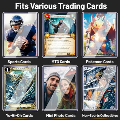 2000 Hard Plastic Card Sleeves – 2000 Toploads, 35PT Baseball Card Protectors with Bend-Resistant, Rip-Proof Edges for TCG, Sports, Football & Collectible Cards - size: 2000 TOPLOADERS