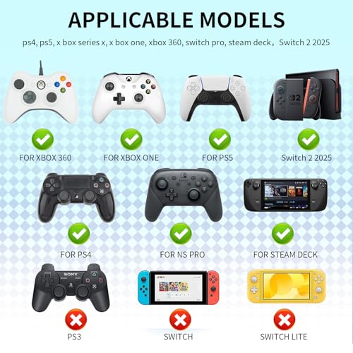 PERFECTSIGHT Cute Star Thumb Grip Caps for Switch 2, PS5, PS4, Xbox Series X/S, Xbox One, Switch PRO Controller, 4PCS Kawaii Soft Rubber 3D Analog Thumbsticks Grips Joystick Cover (Yellow+Pink) - color: Yellow+Pink Star
