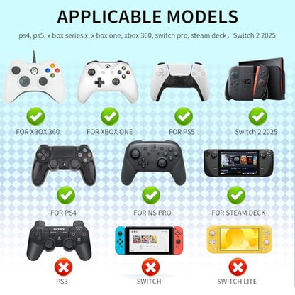 PERFECTSIGHT Cute Star Thumb Grip Caps for Switch 2, PS5, PS4, Xbox Series X/S, Xbox One, Switch PRO Controller, 4PCS Kawaii Soft Rubber 3D Analog Thumbsticks Grips Joystick Cover (Yellow+Pink) - color: Yellow+Pink Star