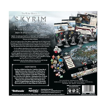 The Elder Scrolls V: Skyrim The Adventure Game - Epic Cooperative & Solo Board Game, Open-World Questing, Character Progression & Narrative Strategy, Ages 14+, 1-4 Players, 60-120 Min Playtime | Co-Op or Solo Campaign Game for 1-4 Players, 60-120 Minute,