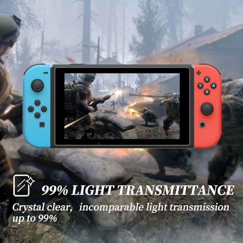 Pack of 3 Screen Protectors Compatible with Nintendo Switch OLED 7 Inch, Anti-Glare and Anti-Fingerprint, Matte Glass Screen Protector, Easy Installation, Anti-Scratch, Touch Sensitive