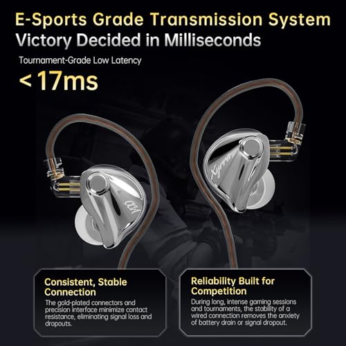 CCA Xyrra Dual Driver in-Ear Monitor Headphones,1DD+1BD HiFi IEM Earphones,Wired Gaming Earbuds for Gamers Musicians - color: Black, style: Without Mic,3.5mm