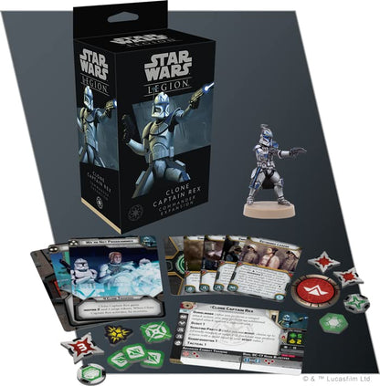 Star Wars: Legion Clone Captain Rex COMMANDER EXPANSION - Tabletop Miniatures Game, Strategy Game for Kids and Adults, Ages 14+, 2 Players, 3 Hour Playtime, Made by Atomic Mass Games - style: Galactic Republic Expansions: Captain Rex