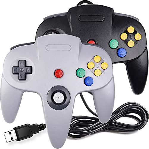 miadore 4 Pack USB Wired N64 Controller, Classic N64 PC Gamepad Joystick Controller for Windows PC MAC Linux Raspberry Pi 3